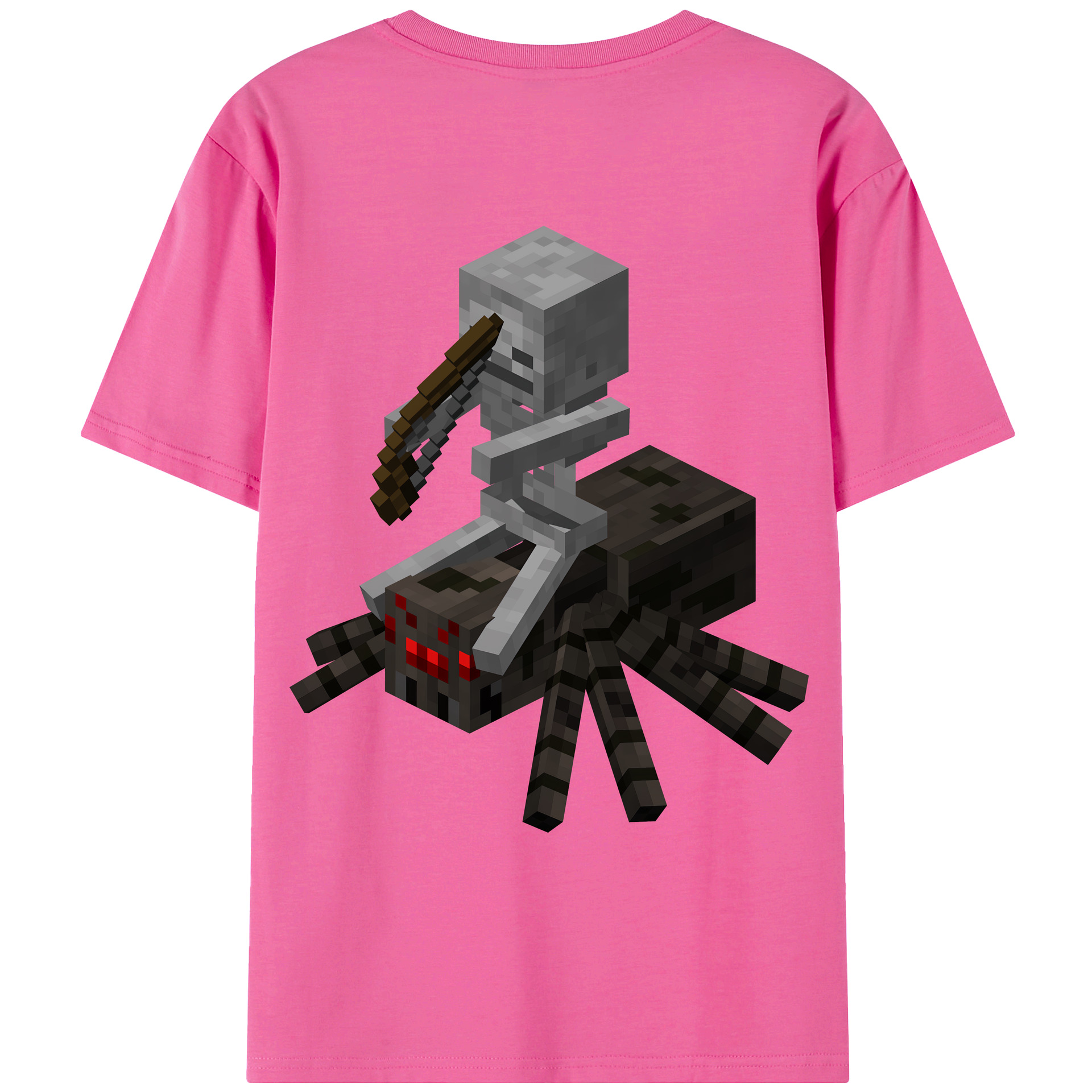 （画像用） マインクラフト ブロックの世界 Minecraft MC Block world レディース半袖Tシャツ(バックプリント)